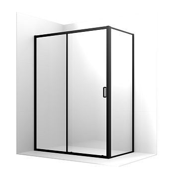 Душевой уголок Ambassador Forsa 17021220AB-90AB 140х90 стекло прозрачное профиль черный без поддона